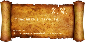 Krompaszky Mirella névjegykártya